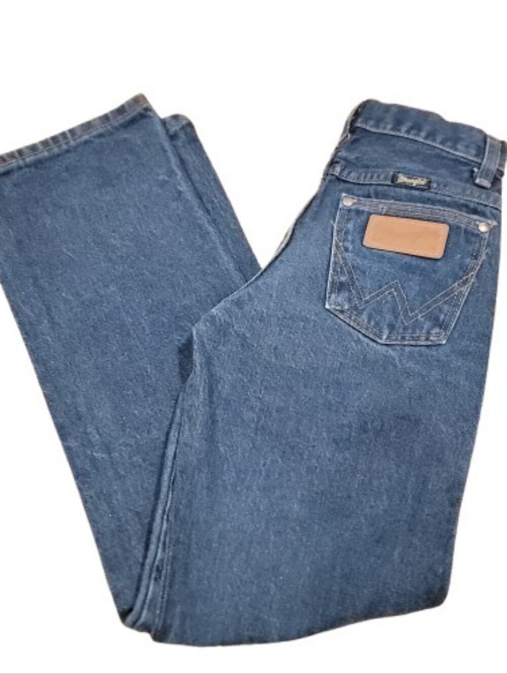 Wrangler Zip Up Jeans Youth Boys 12 Reg 3MWZ8P‎ Blue Denim Western Cowboy Pants